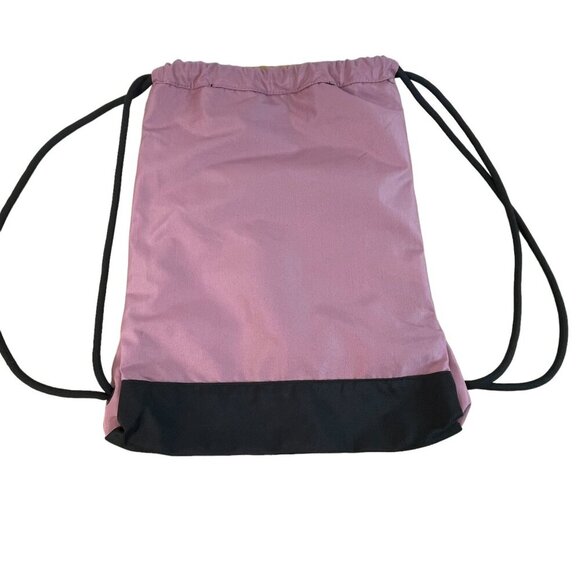 Puma Drawstring Backpack With Mesh Pocket Pink & Black - Picture 2 of 4